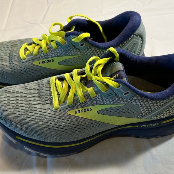 Brooks Ghost 14 Women’s Size 8.5 Green Blue Yellow Running Shoes Used Good Cond. - Picture 1 of 13